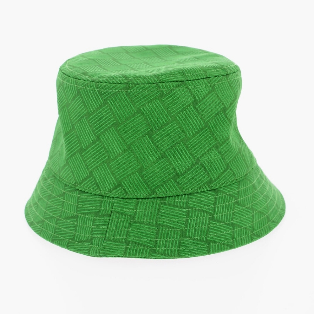 Bottega Veneta Intreccio Jacquard Nylon Bucket Hat Bnwt